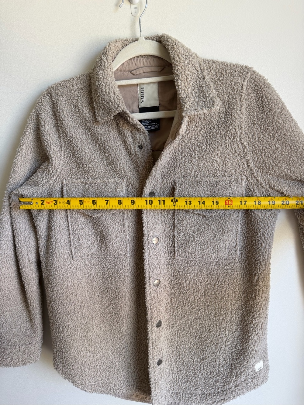 Vuori Sycamore Teddy Taupe Shirt Shacket - Picture 7 of 7